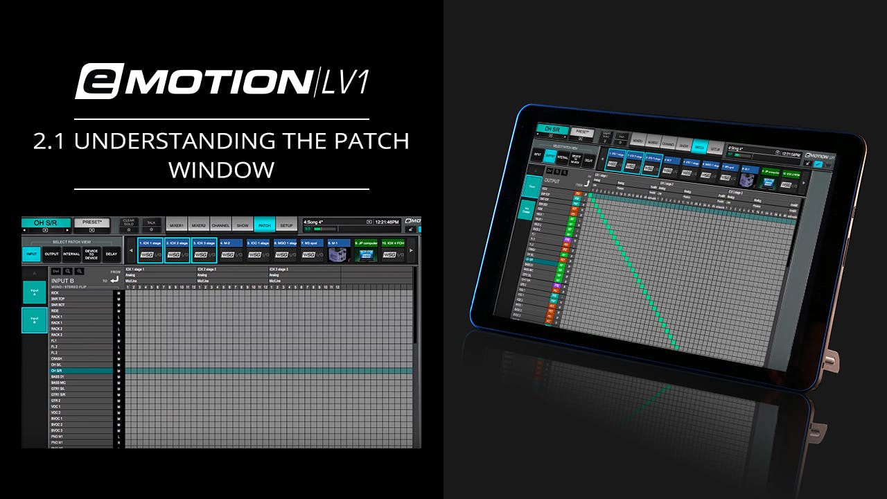 EMotion LV1 Tutorial 2 1 Patch Window Overview Waves Audio