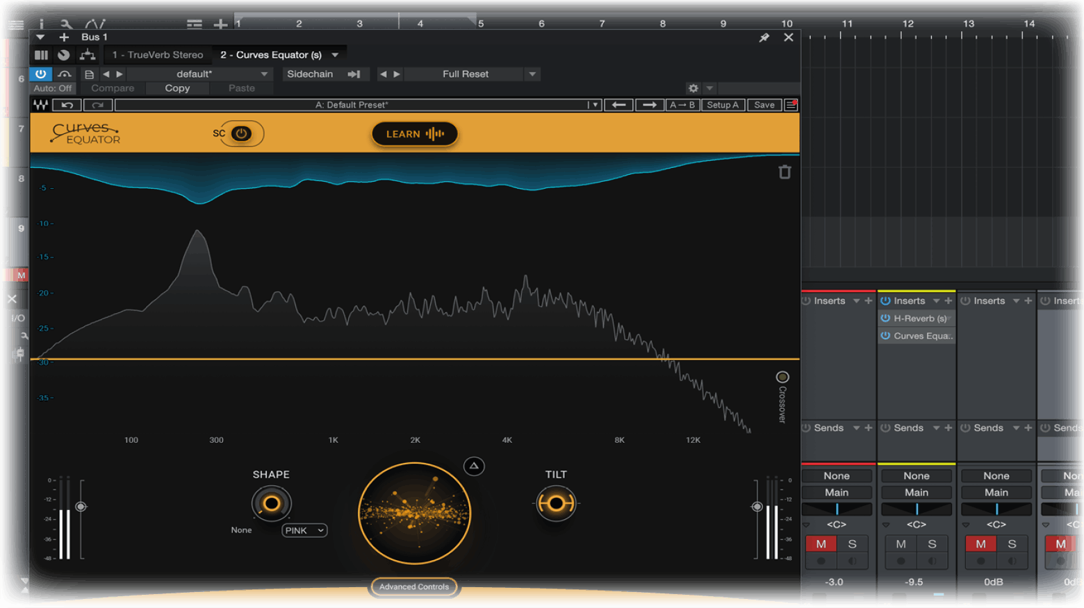 Curves Equator suppressing resonances on a drum bus Curves Equator suppressing resonances on a drum bus