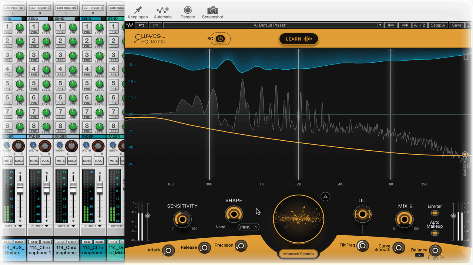 A good master channel frequency profile, as a rule of thumb, containing a good spectral balance of all frequencies. A good master channel frequency profile, as a rule of thumb, containing a good spectral balance of all frequencies.