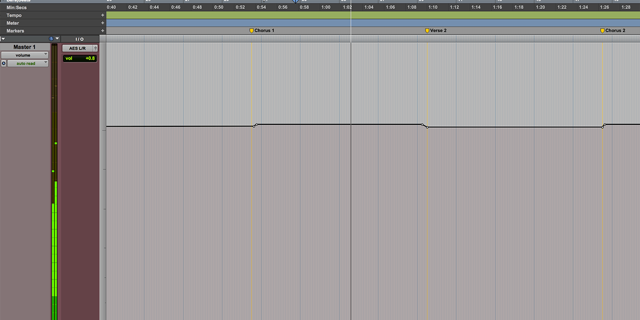 Subtle master buss volume automation adjustments can add dynamic variation to your song. Subtle master buss volume automation adjustments can add dynamic variation to your song.