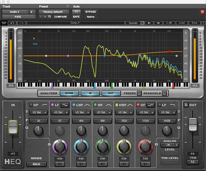 A subtle way to add energy to a chorus or bridge vocal part is to automate a subtle high-end boost, such as this one shown in H-EQ Hybrid Equalizer. A subtle way to add energy to a chorus or bridge vocal part is to automate a subtle high-end boost, such as this one shown in H-EQ Hybrid Equalizer.