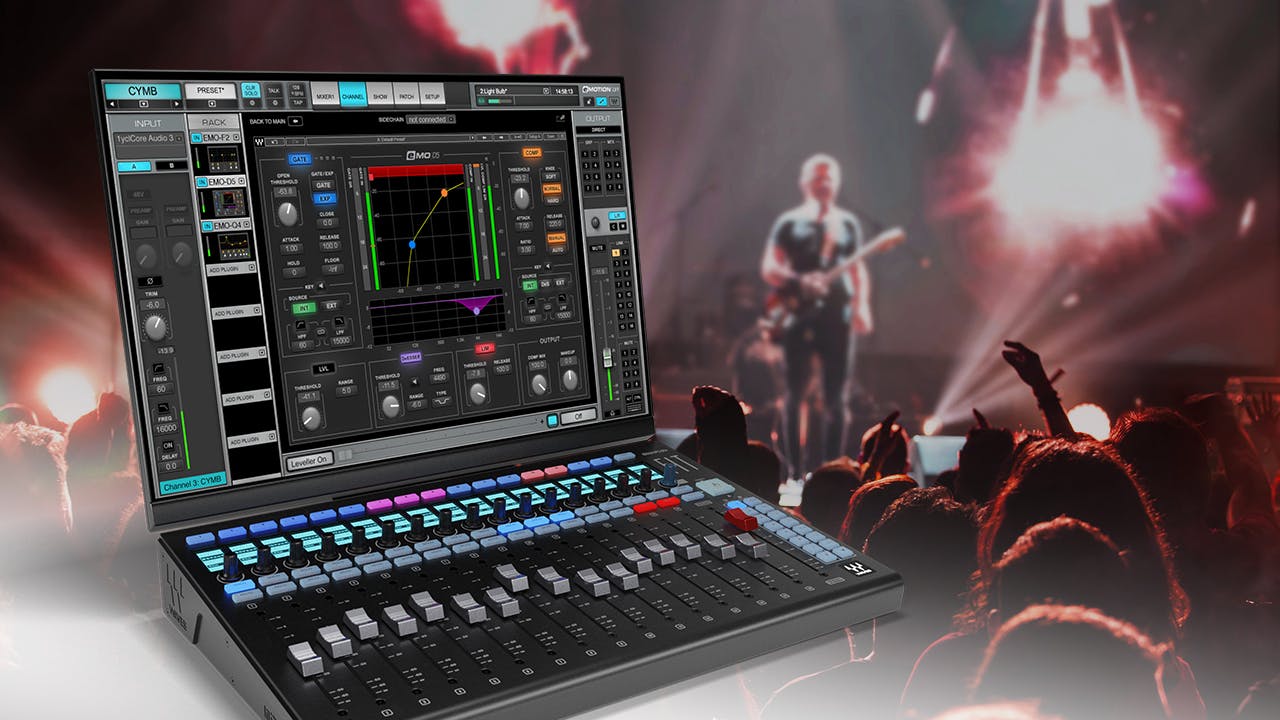 Waves eMotion LV1 16-channel Complete Live Mixing System with Axis One,  Impact-C Server, & STG-1608