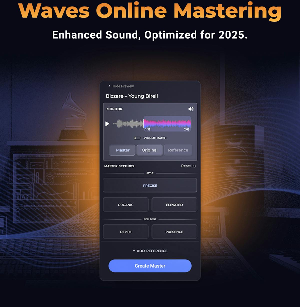Waves Online Mastering - Enhanced Sound, Optimized for 2025.
