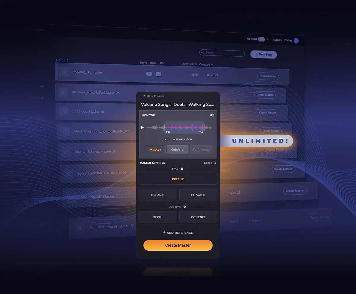 New! UNLIMITED AI Mastering is Here