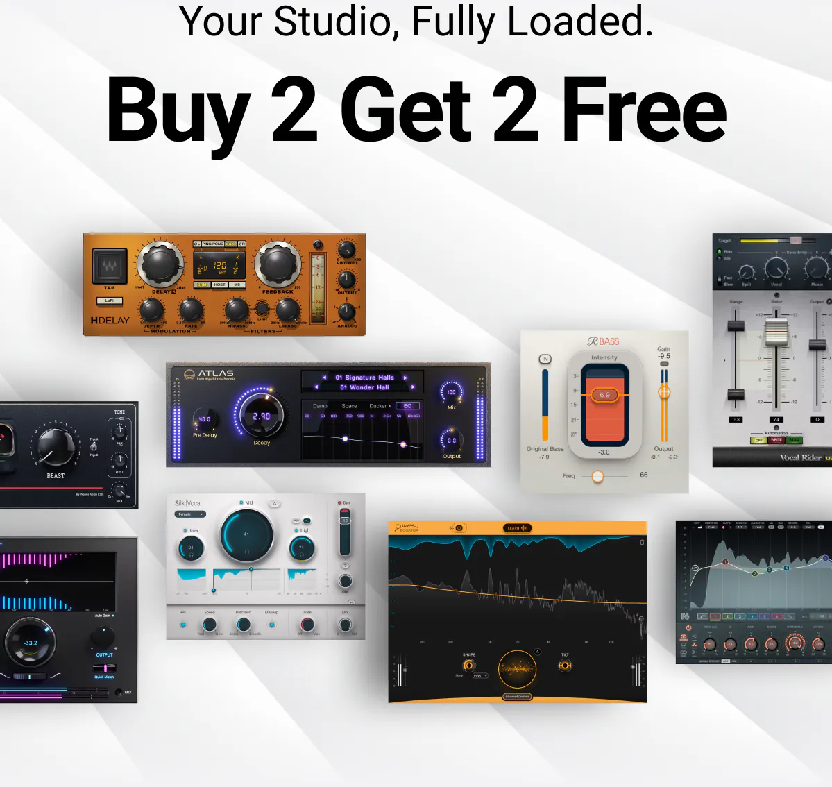 Buy 2 Plugins, Get 1 Free