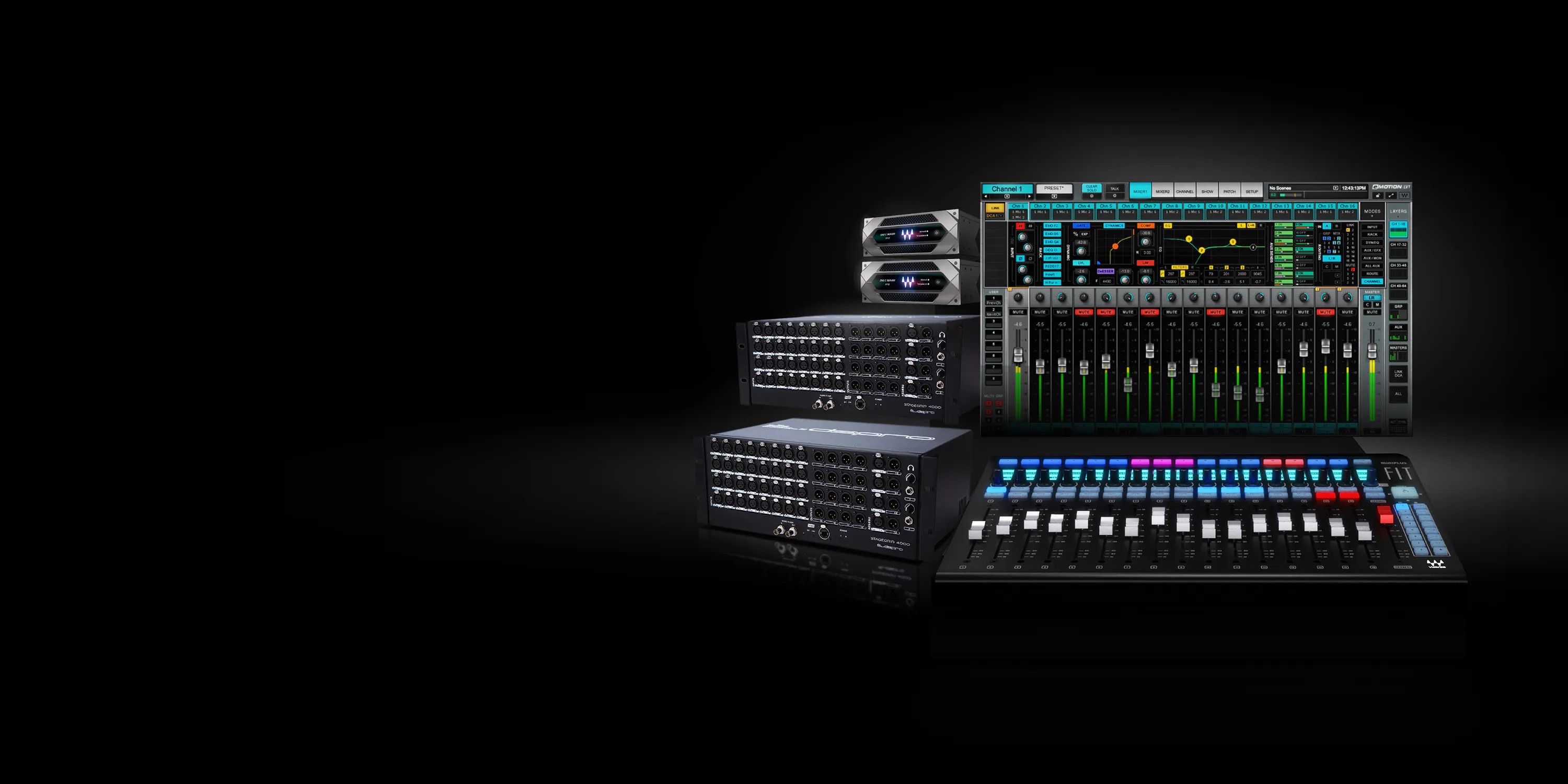 eMotion LV1 + FIT Controller + Extreme Server-C + 64-Preamp Stagebox main banner