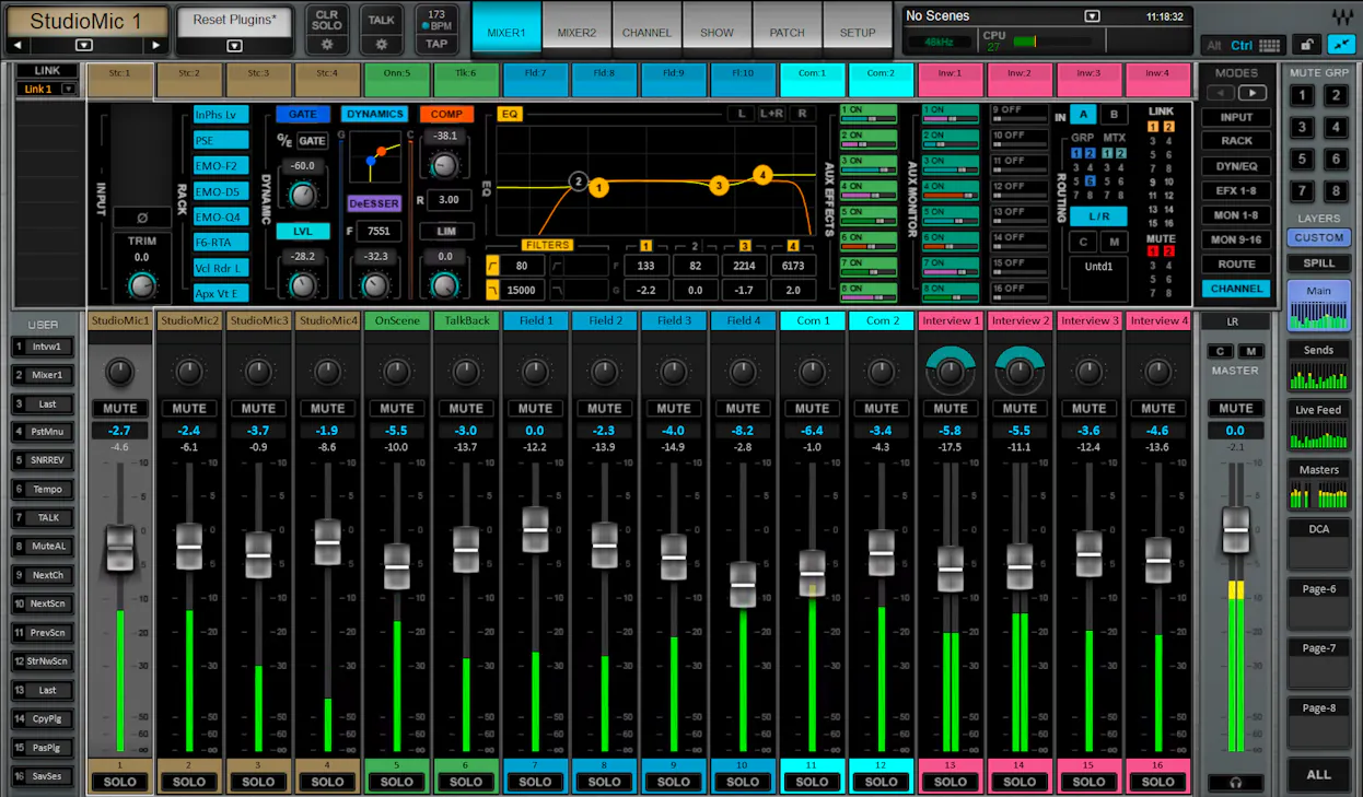 Waves Cloud MX Audio Mixer Plus 인터페이스