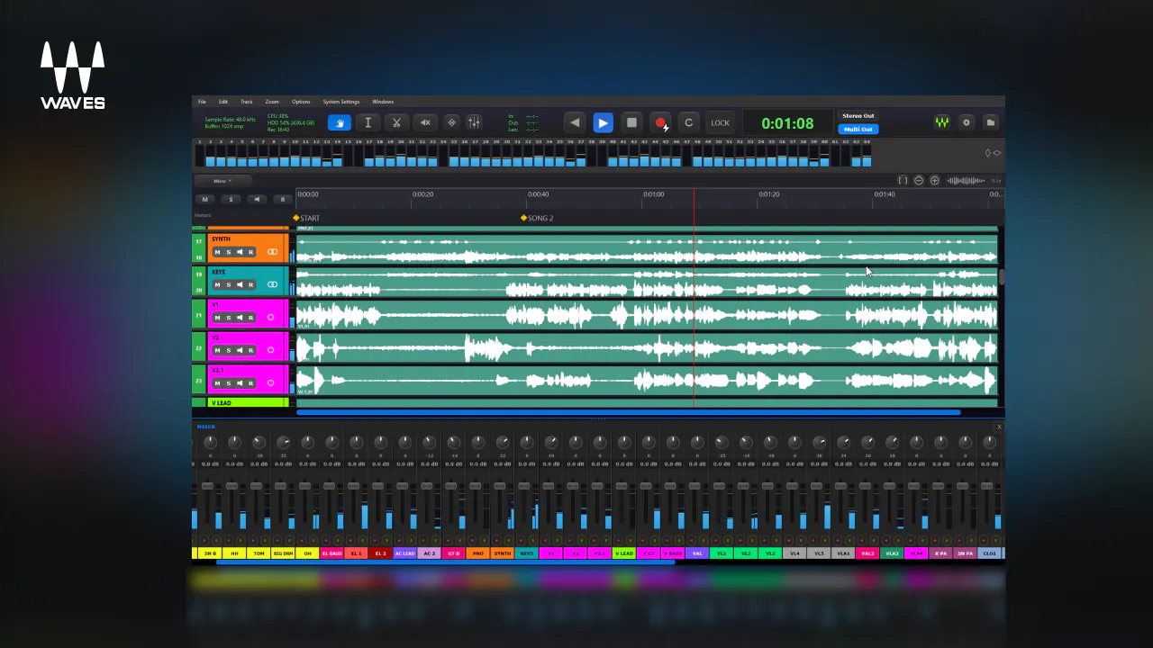 Tracks Live 2.0 — one-click LV1 sync, virtual soundcheck, 128 channels