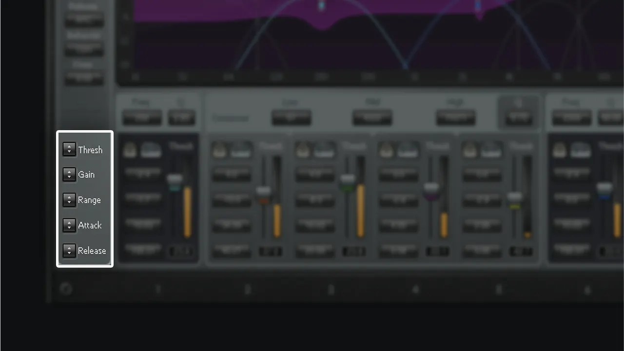 Waves C6 Multiband Compressor Rangeで効きすぎを管理しやすい