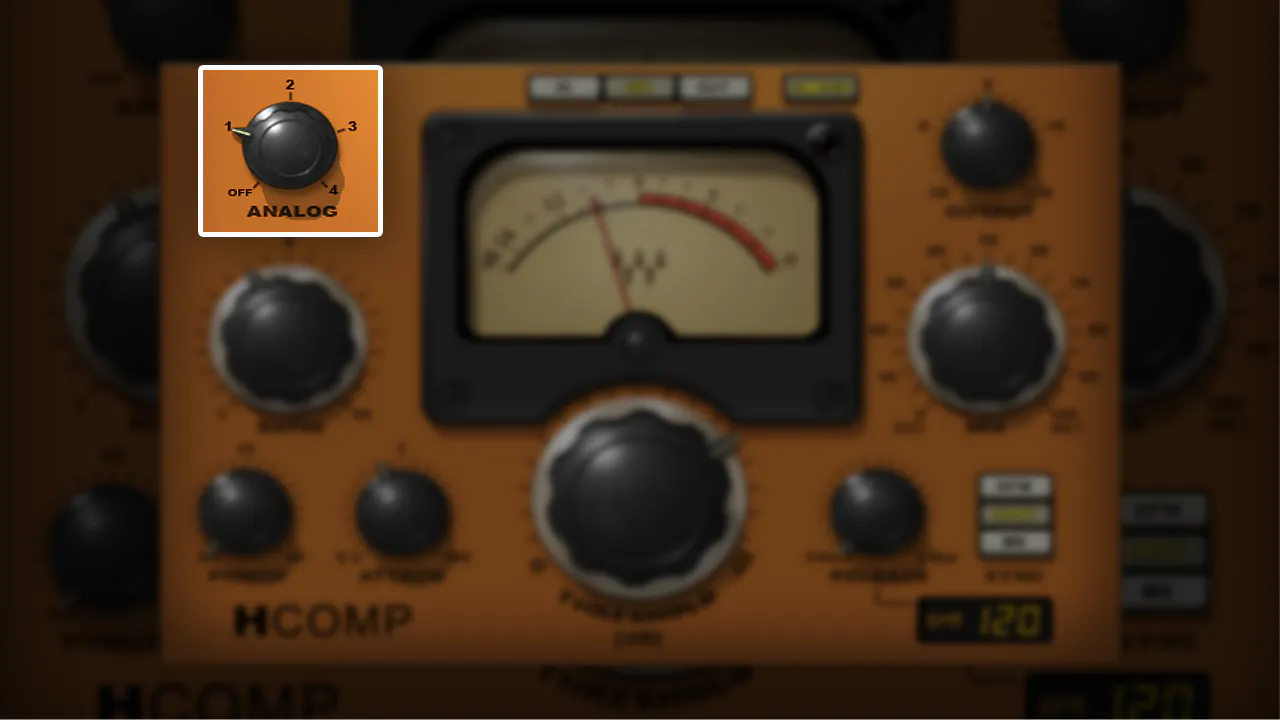 Waves H-Comp Hybrid Compressor Analog質感を選べる