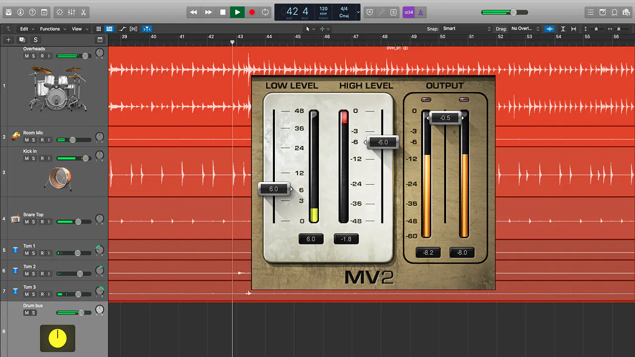 Waves MV2 部屋鳴りやアンビエンスを持ち上げる