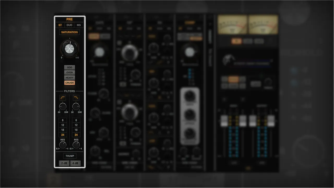 Waves Scheps Omni Channel 2 4種類のプリ部で質感を作る
