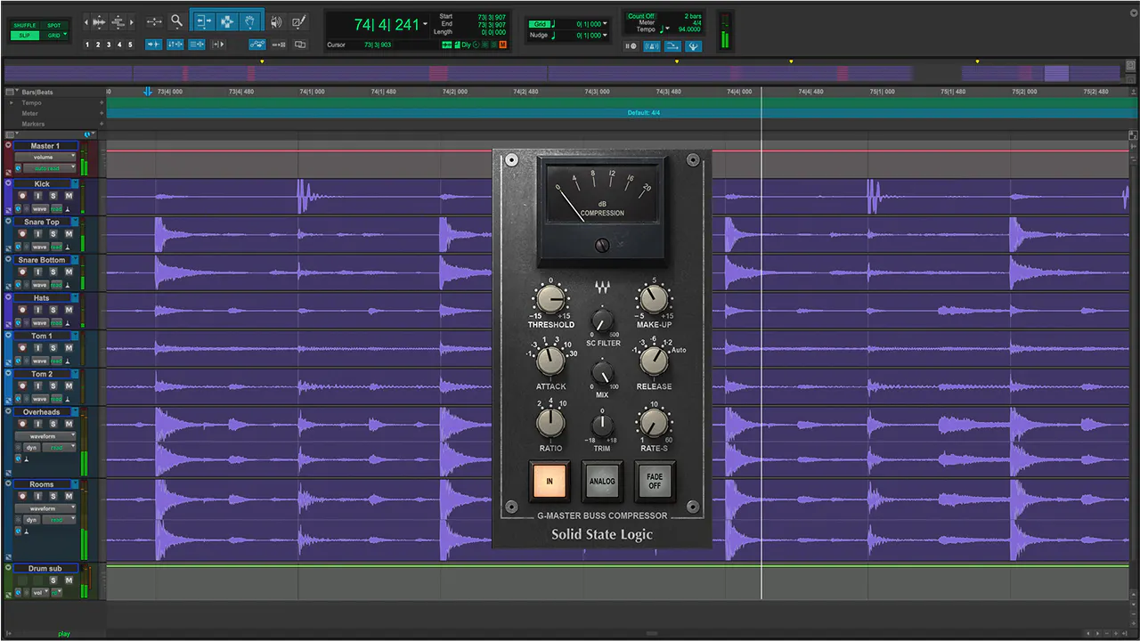Waves SSL G-Master Buss Compressor マスターバス以外にも使える