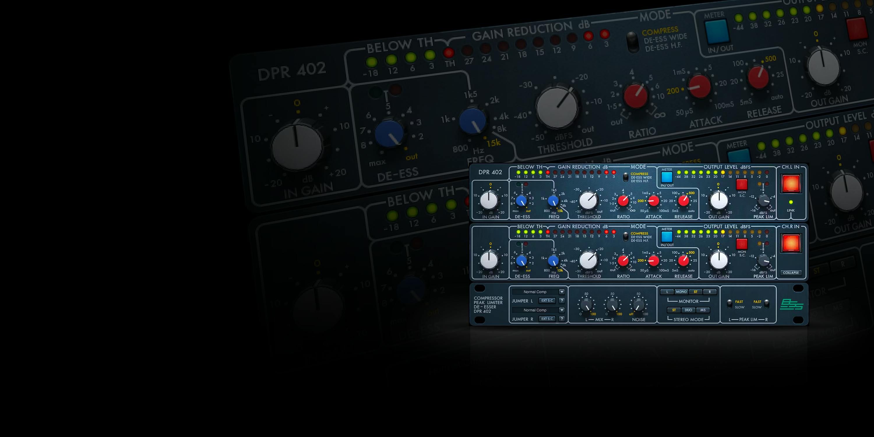 BSS DPR-402 Compressor/Limiter/De-Esser Plugin BSS DPR-402 Compressor/Limiter/De-Esser Plugin