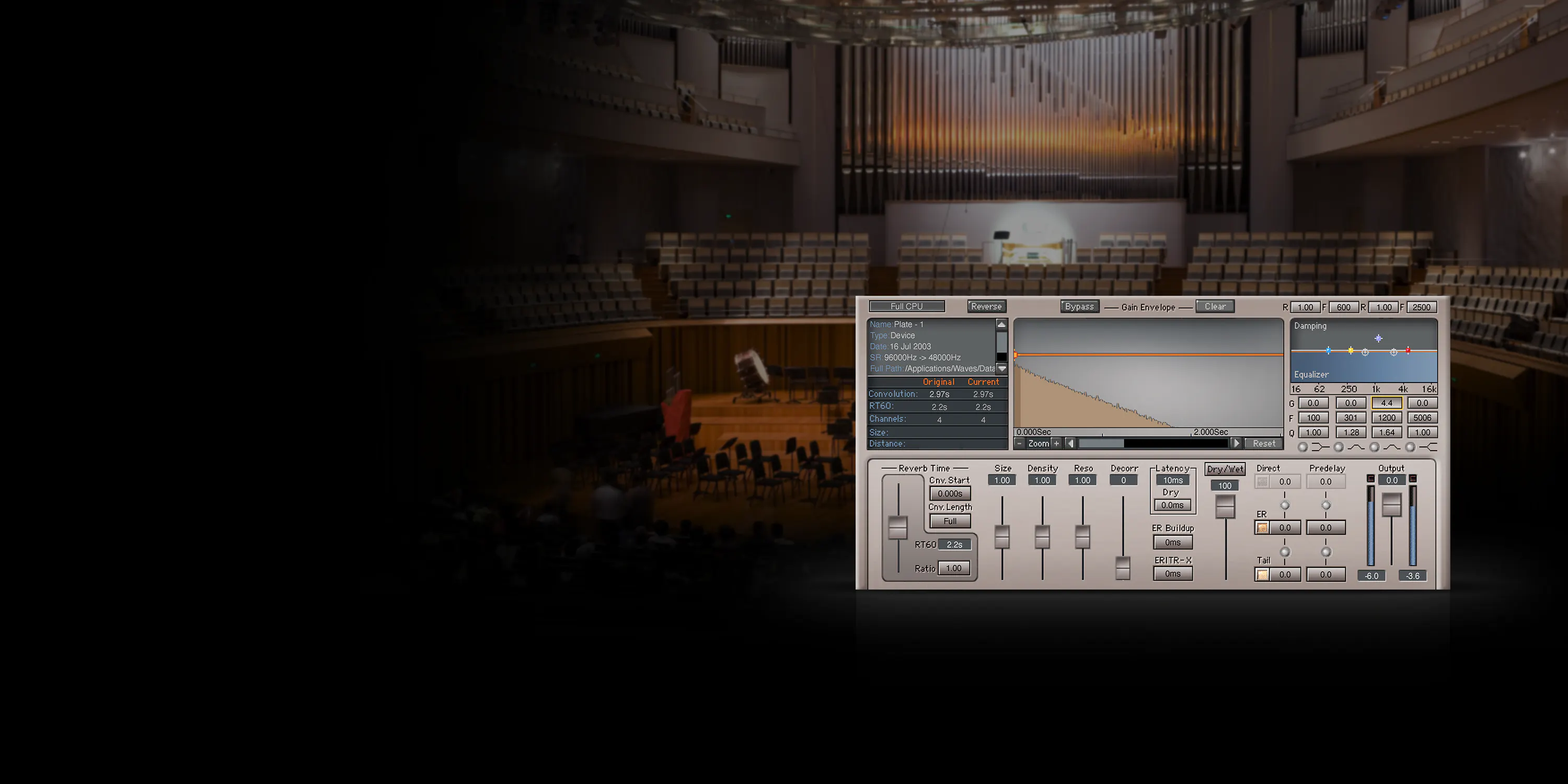 IR-1 Parametric Convolution Reverb Plugin - Waves Audio