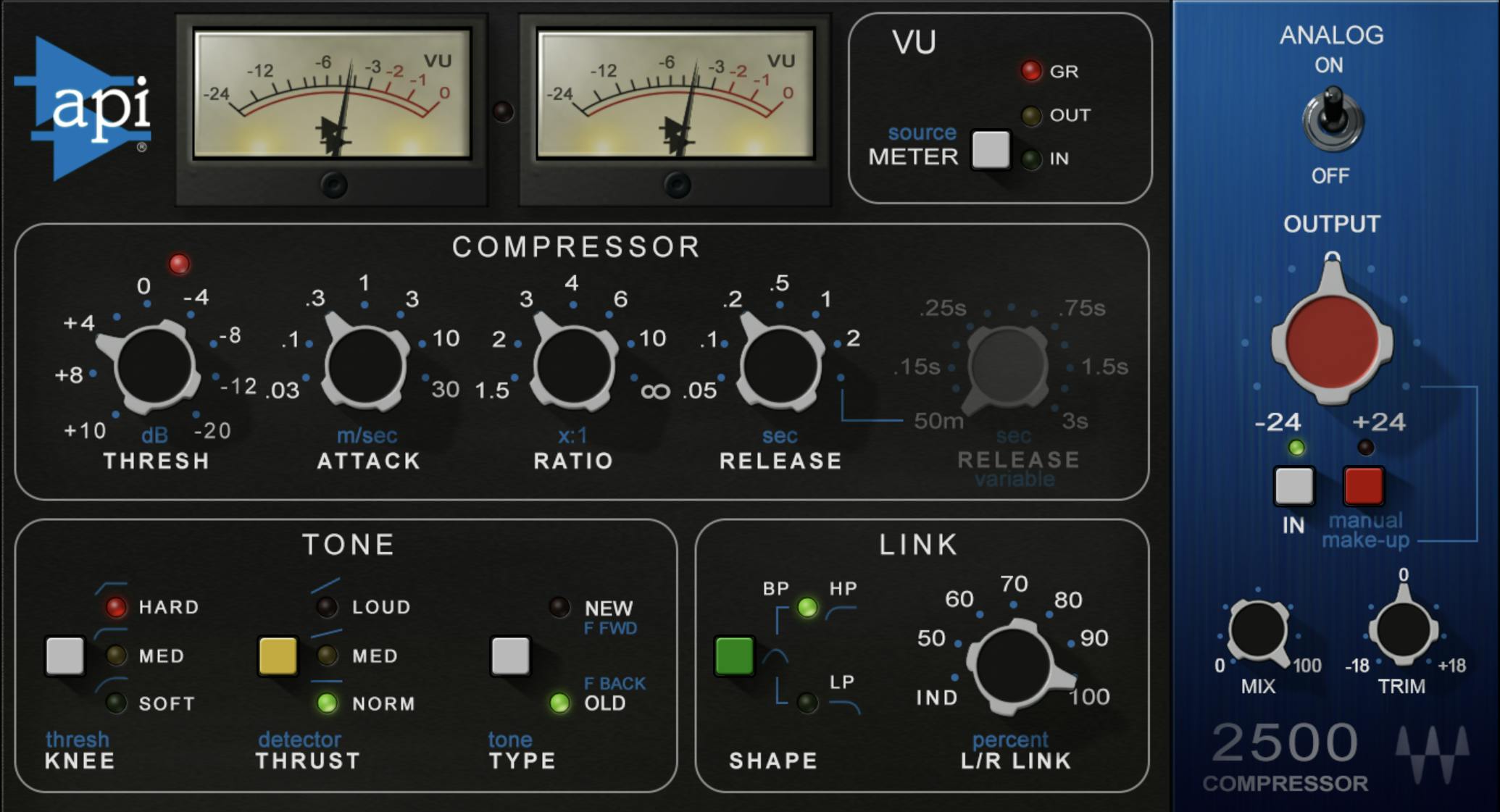 API 2500 Compressor Plugin - Waves Audio