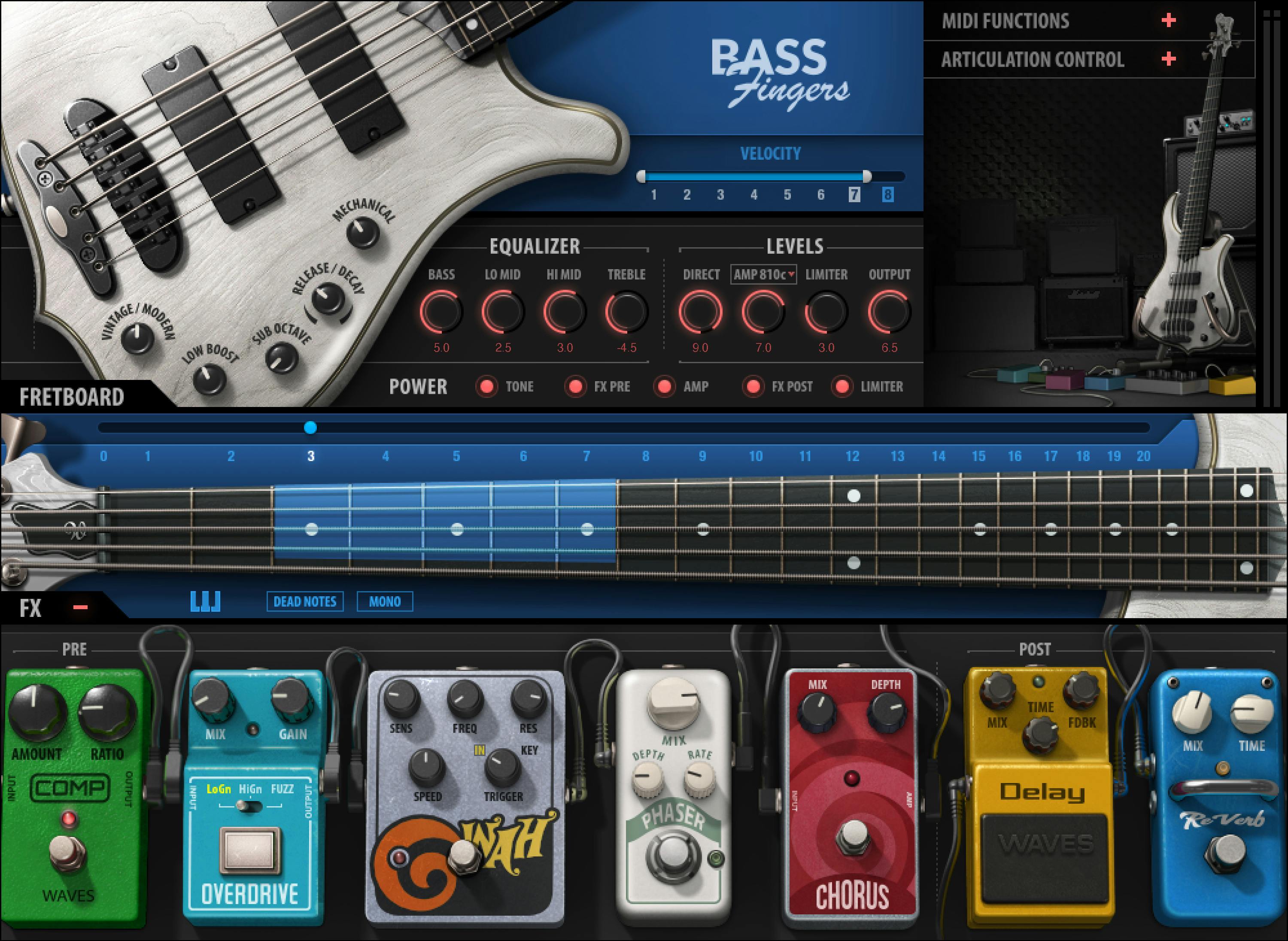 Bass Fingers Virtual Instrument Waves Audio