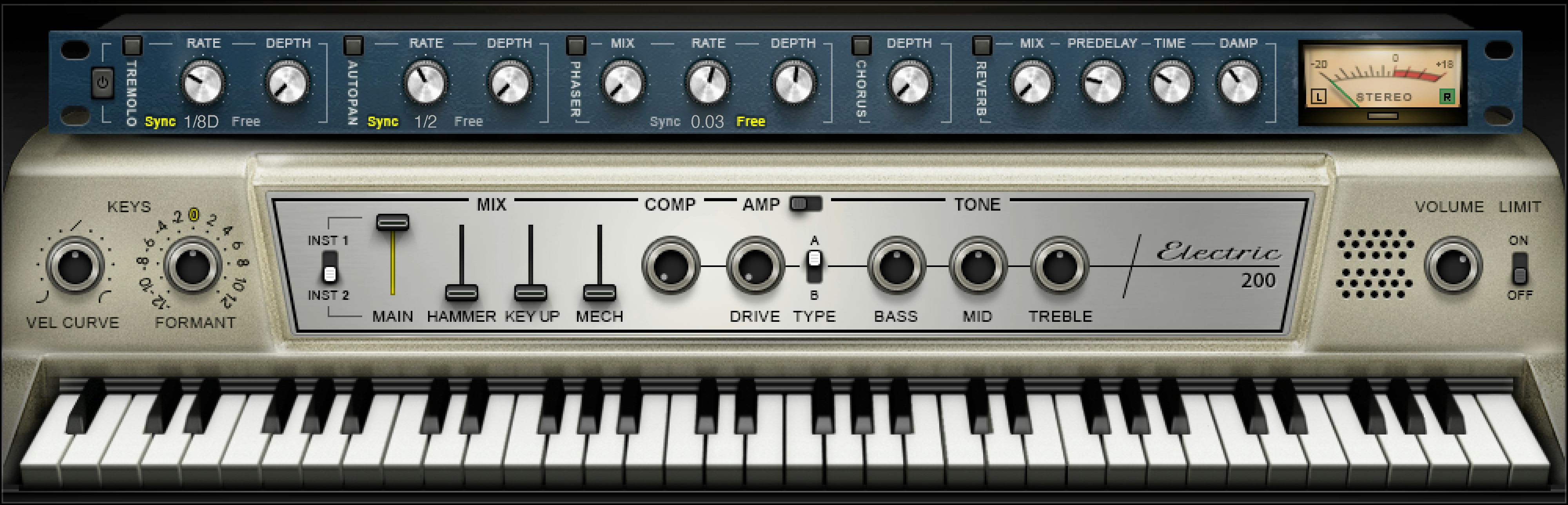Electric 200 Piano Virtual Instrument Waves Audio