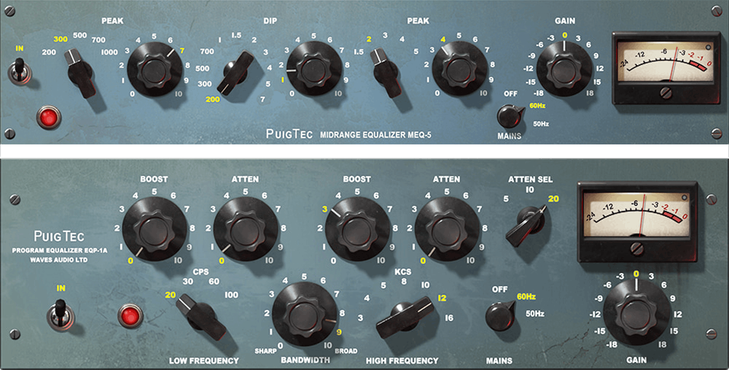 PuigTec EQP-1A + MEQ-5 EQ Plugins - Waves Audio