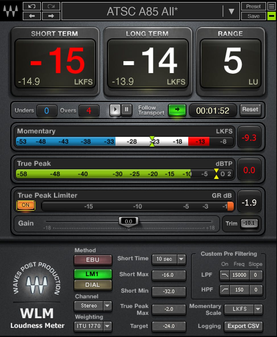Loudness Meter Plugin – WLM Plus - Waves Audio