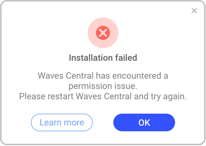 How to Solve ‘Installation Failed’ Errors in Waves Central | Support