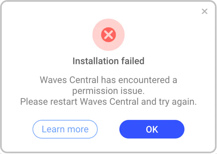 How to Solve ‘Installation Failed’ Errors in Waves Central | Support