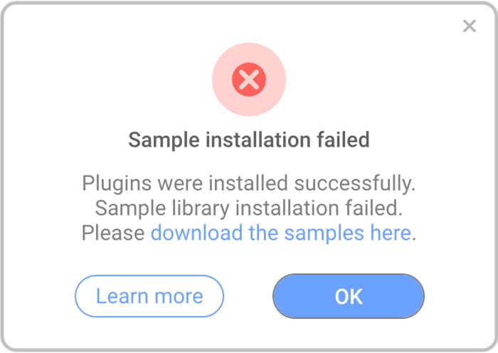 AInstallation failed – Please restart and try again