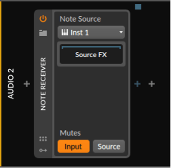 n the Audio Track, insert a Bitwig plugin called - Note Receiver