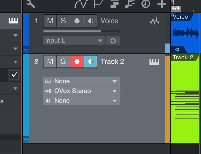Inside OVox, use ‘Tolerance” to control the density of the created MIDI notes