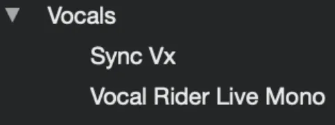  Load an instance of Sync Vx on each track you want to sync or sync to