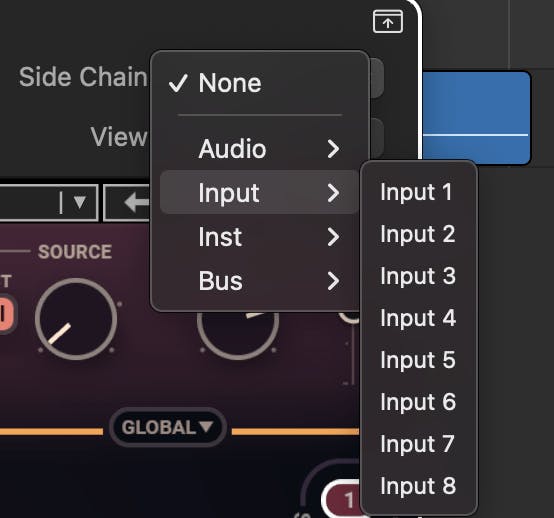 For real-time input monitoring, select your input channel