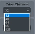 Select the number of channels needed for your use