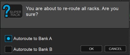 oute the rack inputs to bank A or B