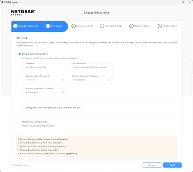 create a new Site Name