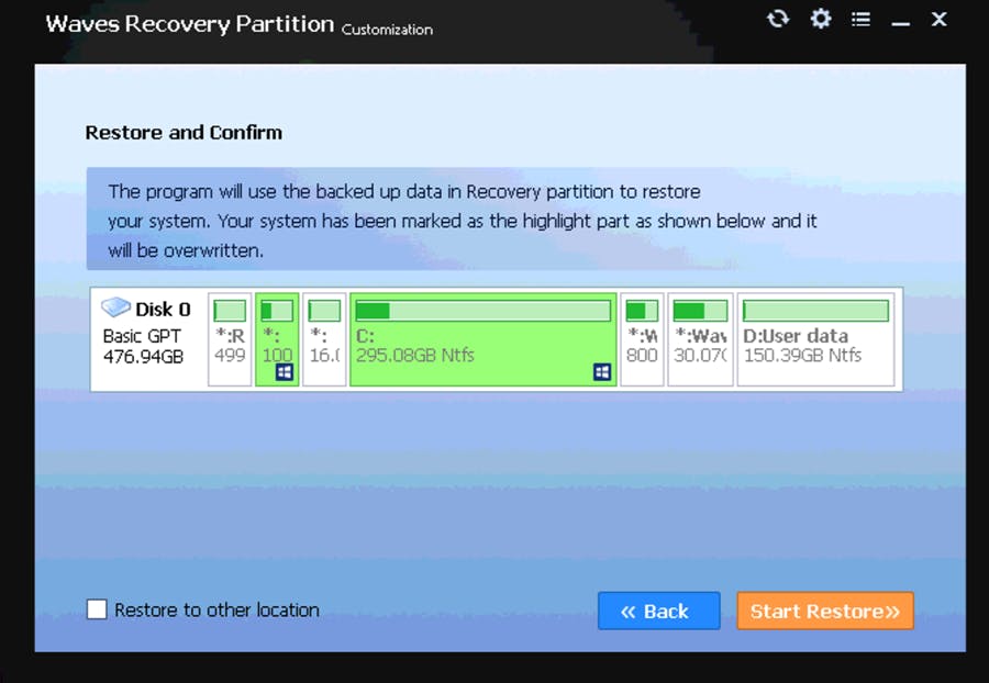 Recovery partition