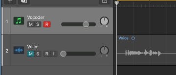 Create an additional Audio track and record or import your vocal signal.