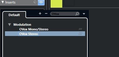 Search for OVox in your insert plugin list