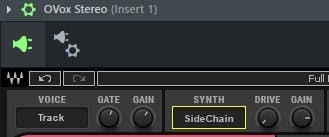 In OVox, set the ‘Synth Source to “Sidechain”.