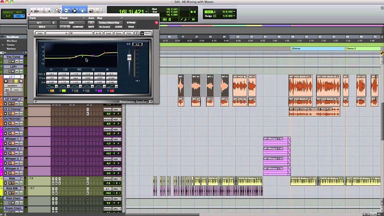 A/B Preset Comparison in Waves Plugins