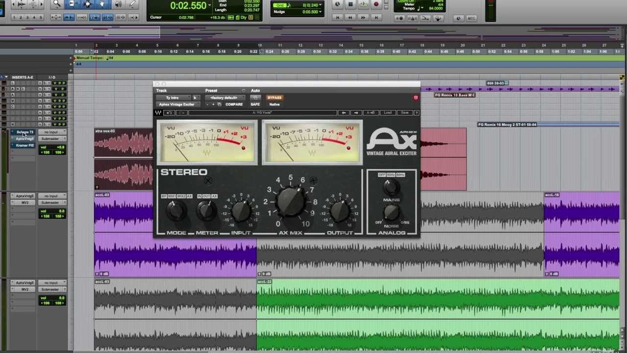 Aphex Vintage Aural Exciter Tutorial