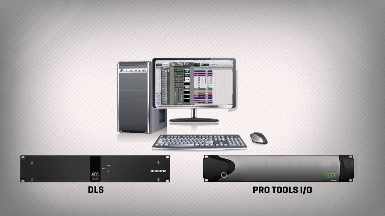 Use DiGiGrid DLS or DLI to bridge DigiLink I/Os with SoundGrid Studio