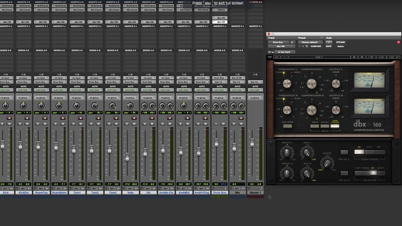 Mixing Drums with the dbx® 160 Compressor