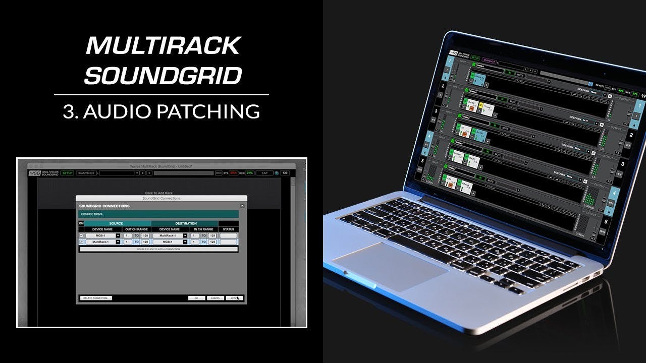 MultiRack SoundGrid Tutorial 3: Patching