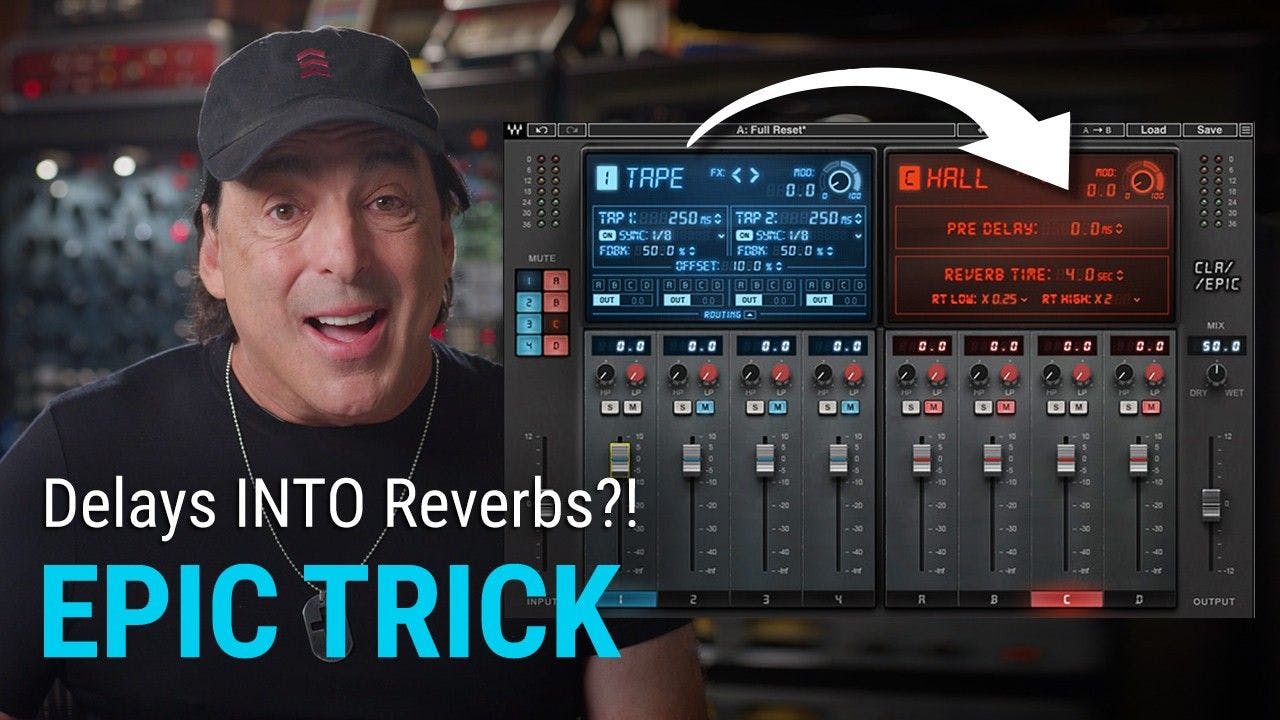 How to Send Delays to Reverbs in CLA Epic Chris LordAlge Waves Audio